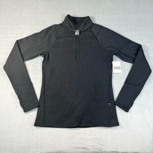 NWT DSG RunGrid ¼ Zip Pullover Black Size M Fleece UV50+ Running Top